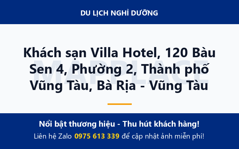 Khách sạn Villa Hotel, 120 Bàu Sen 4, Phường 2, Thành phố Vũng Tàu, Bà Rịa - Vũng Tàu