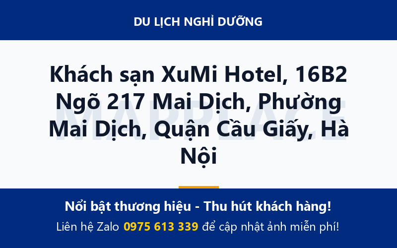 Khách sạn XuMi Hotel, 16B2 Ngõ 217 Mai Dịch, Phường Mai Dịch, Quận Cầu Giấy, Hà Nội