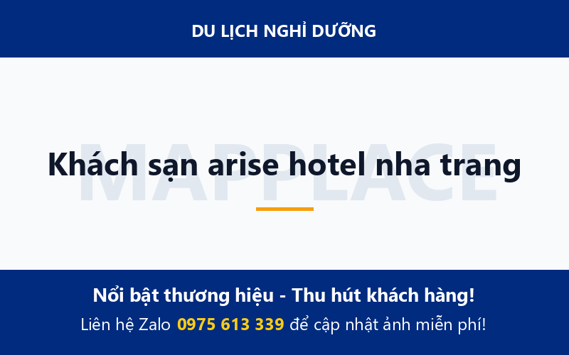 Khách sạn arise hotel nha trang