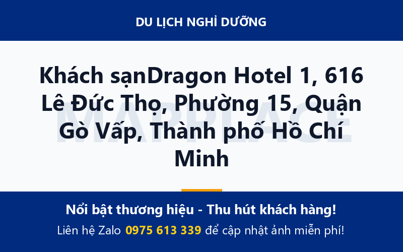 Khách sạnDragon Hotel 1, 616 Lê Đức Thọ, Phường 15, Quận Gò Vấp, Thành phố Hồ Chí Minh