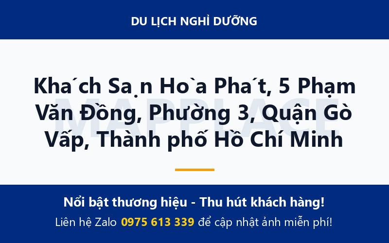 Khách Sạn Hòa Phát, 5 Phạm Văn Đồng, Phường 3, Quận Gò Vấp, Thành phố Hồ Chí Minh