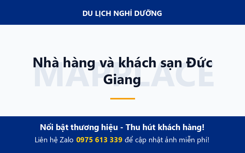 Nhà hàng và khách sạn Đức Giang