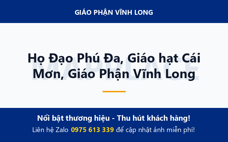 Họ Đạo Phú Đa, Giáo hạt Cái Mơn, Giáo Phận Vĩnh Long