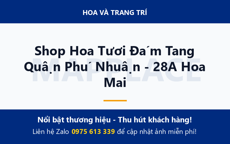 Shop Hoa Tươi Đám Tang Quận Phú Nhuận - 28A Hoa Mai
