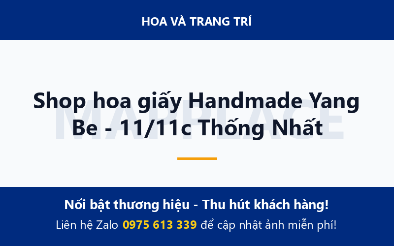 Shop hoa giấy Handmade Yang Be - 11/11c Thống Nhất