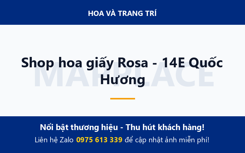 Shop hoa giấy Rosa - 14E Quốc Hương