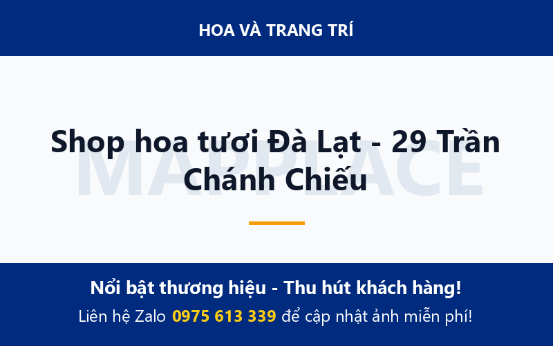 Shop hoa tươi Đà Lạt - 29 Trần Chánh Chiếu