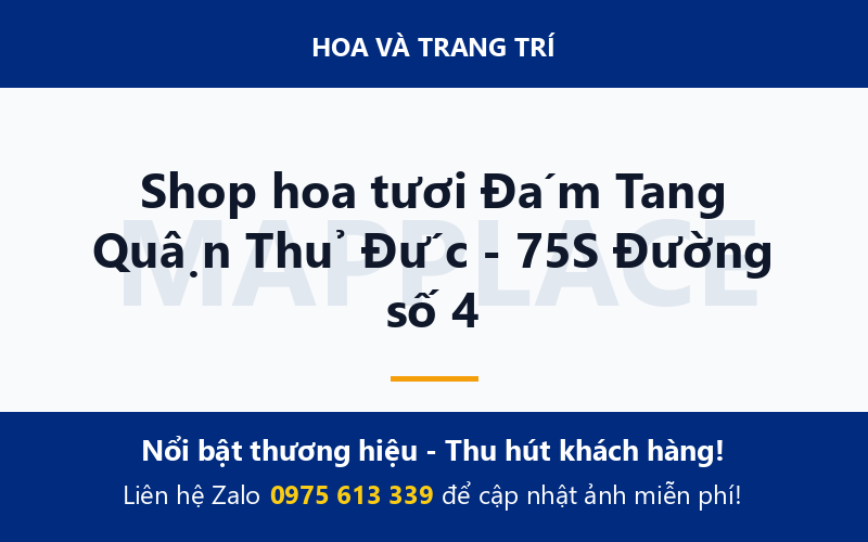 Shop hoa tươi Đám Tang Quận Thủ Đức - 75S Đường số 4