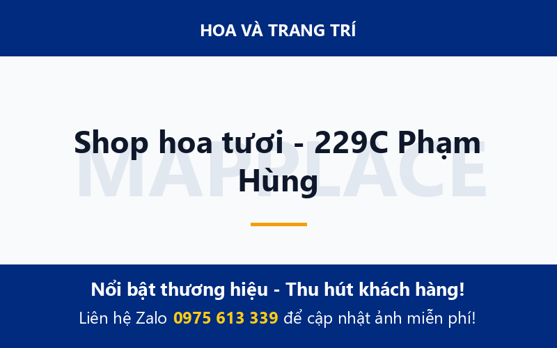 Shop hoa tươi - 229C Phạm Hùng