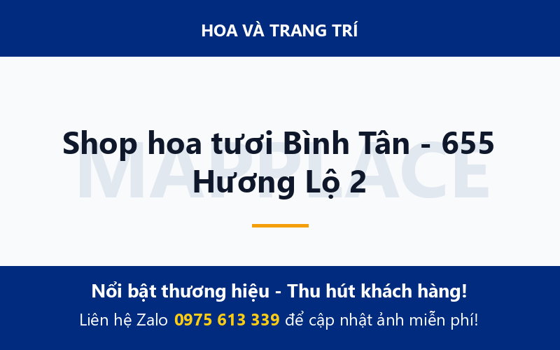 Shop hoa tươi Bình Tân - 655 Hương Lộ 2