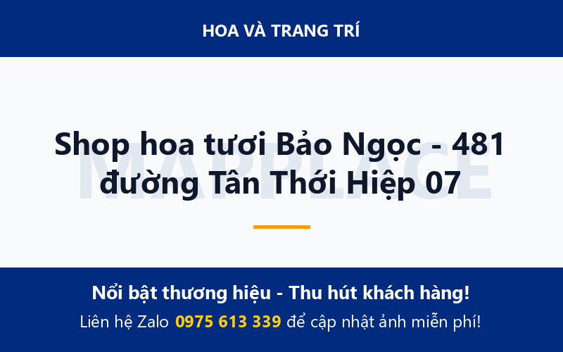 Shop hoa tươi Bảo Ngọc - 481 đường Tân Thới Hiệp 07