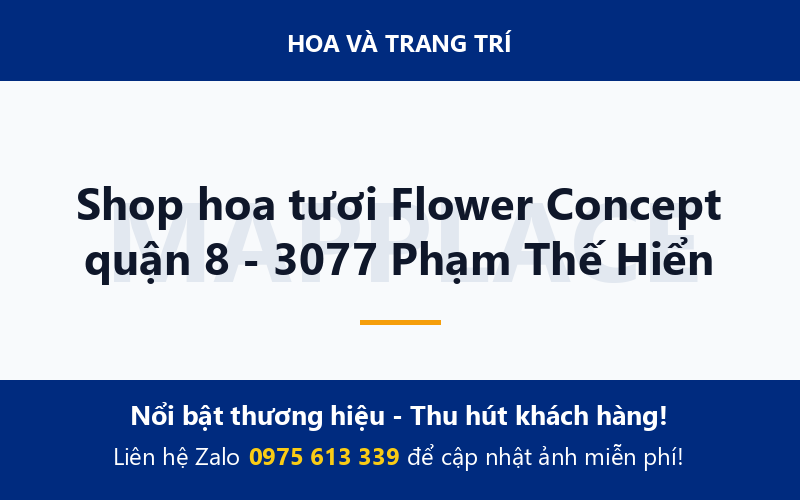 Shop hoa tươi Flower Concept quận 8 - 3077 Phạm Thế Hiển