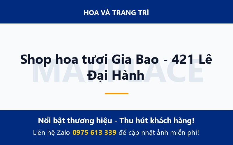 Shop hoa tươi Gia Bao - 421 Lê Đại Hành