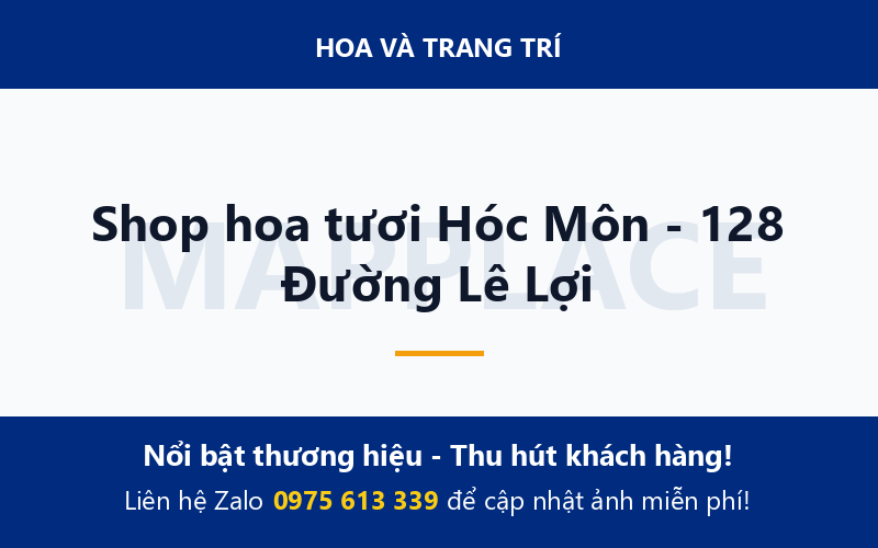 Shop hoa tươi Hóc Môn - 128 Đường Lê Lợi