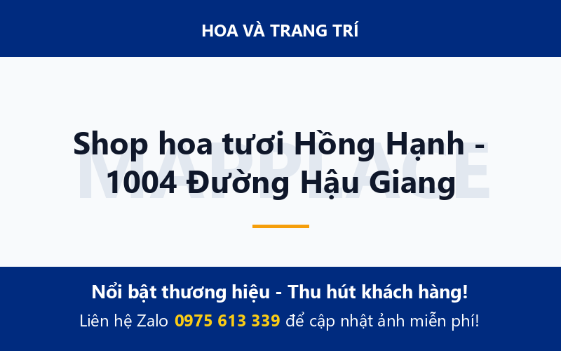 Shop hoa tươi Hồng Hạnh - 1004 Đường Hậu Giang