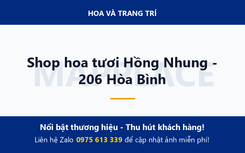 Shop hoa tươi Hồng Nhung - 206 Hòa Bình