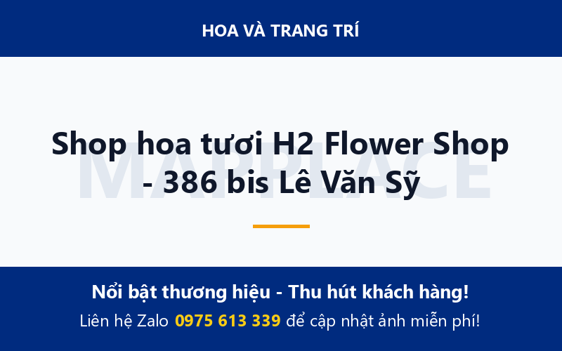 Shop hoa tươi H2 Flower Shop - 386 bis Lê Văn Sỹ