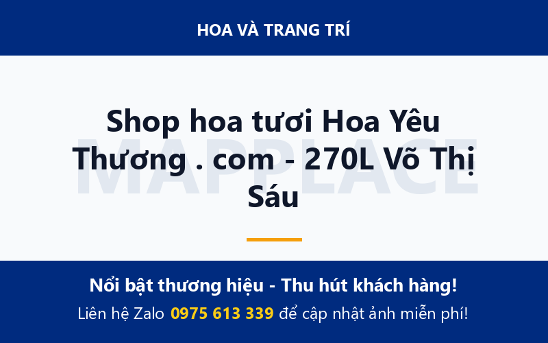 Shop hoa tươi Hoa Yêu Thương . com - 270L Võ Thị Sáu