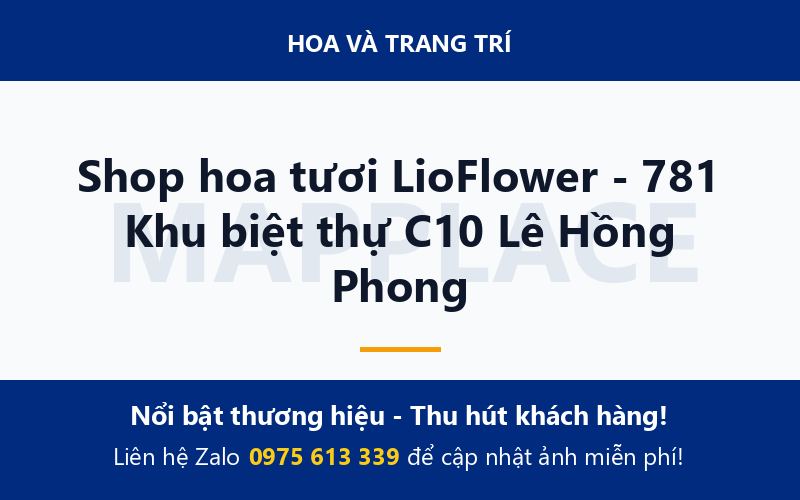 Shop hoa tươi LioFlower - 781 Khu biệt thự C10 Lê Hồng Phong