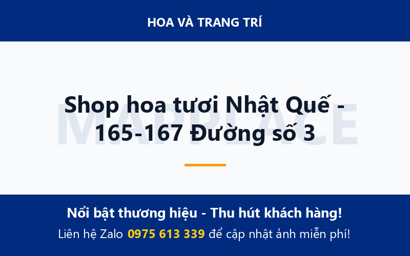 Shop hoa tươi Nhật Quế - 165-167 Đường số 3