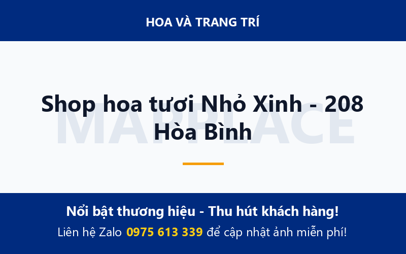 Shop hoa tươi Nhỏ Xinh - 208 Hòa Bình