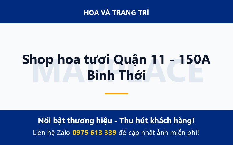 Shop hoa tươi Quận 11 - 150A Bình Thới