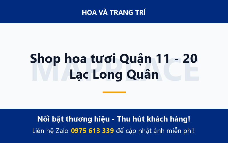 Shop hoa tươi Quận 11 - 20 Lạc Long Quân
