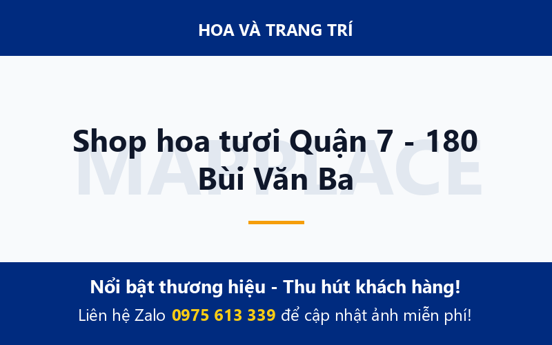 Shop hoa tươi Quận 7 - 180 Bùi Văn Ba