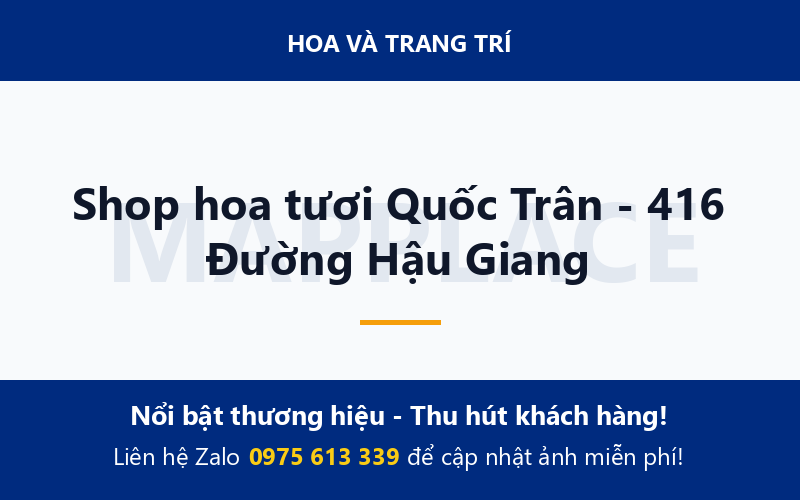 Shop hoa tươi Quốc Trân - 416 Đường Hậu Giang