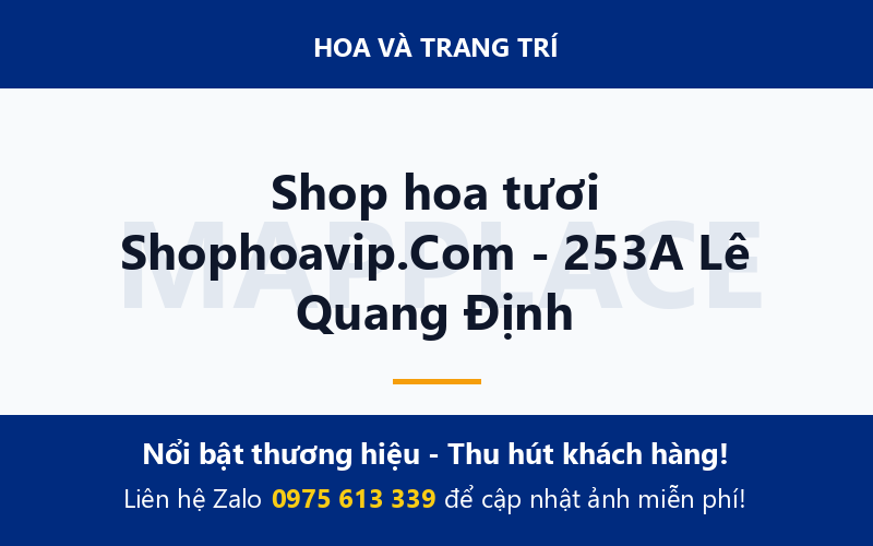 Shop hoa tươi Shophoavip.Com - 253A Lê Quang Định