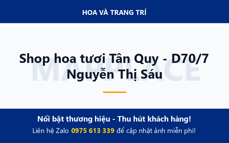 Shop hoa tươi Tân Quy - D70/7 Nguyễn Thị Sáu