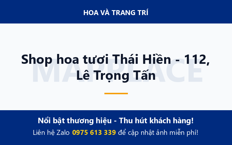 Shop hoa tươi Thái Hiền - 112, Lê Trọng Tấn