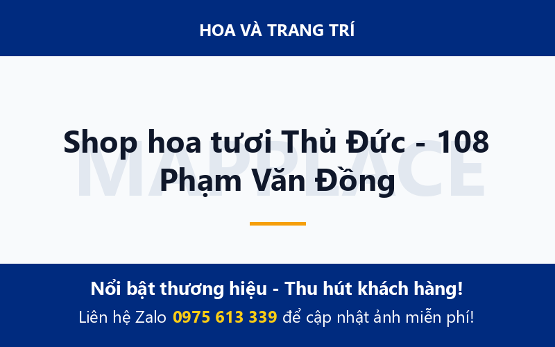 Shop hoa tươi Thủ Đức - 108 Phạm Văn Đồng