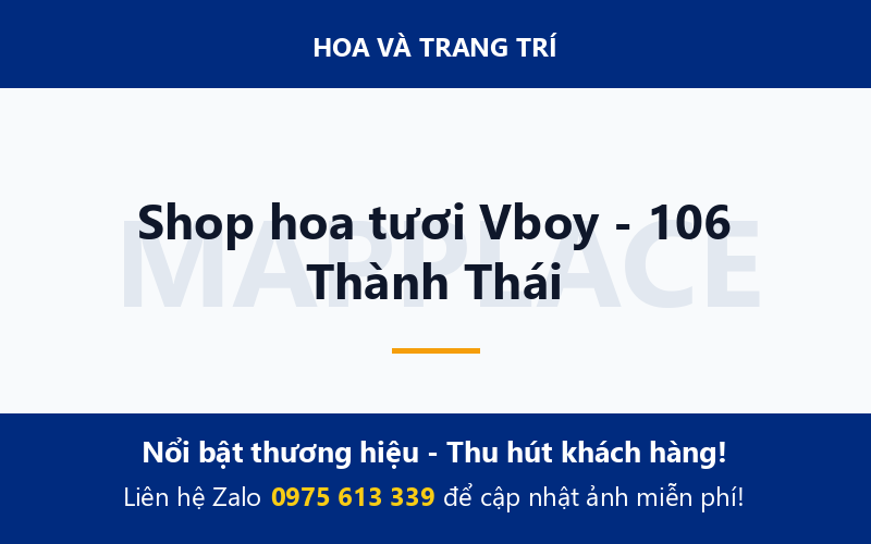 Shop hoa tươi Vboy - 106 Thành Thái