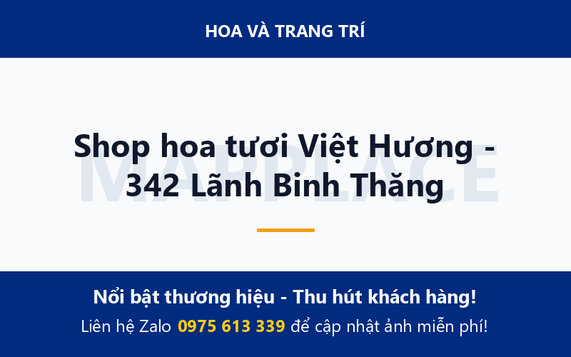 Shop hoa tươi Việt Hương - 342 Lãnh Binh Thăng