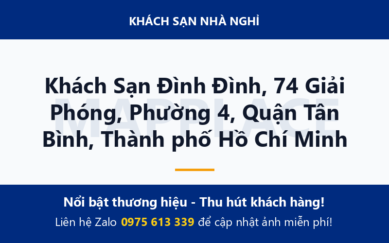 Khách Sạn Đình Đình, 74 Giải Phóng, Phường 4, Quận Tân Bình, Thành phố Hồ Chí Minh