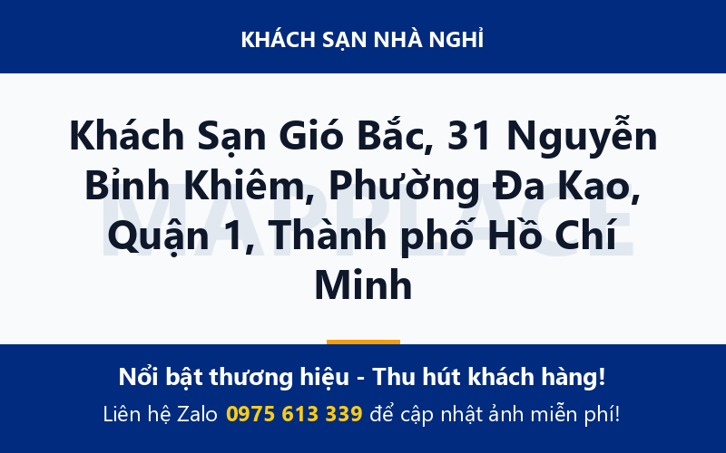 Khách Sạn Gió Bắc, 31 Nguyễn Bỉnh Khiêm, Phường Đa Kao, Quận 1, Thành phố Hồ Chí Minh