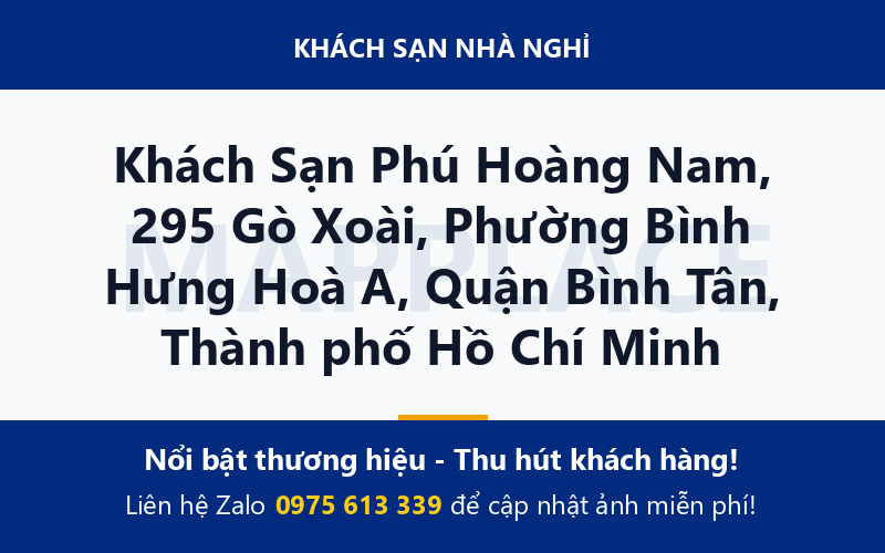 Khách Sạn Phú Hoàng Nam, 295 Gò Xoài, Phường Bình Hưng Hoà A, Quận Bình Tân, Thành phố Hồ Chí Minh