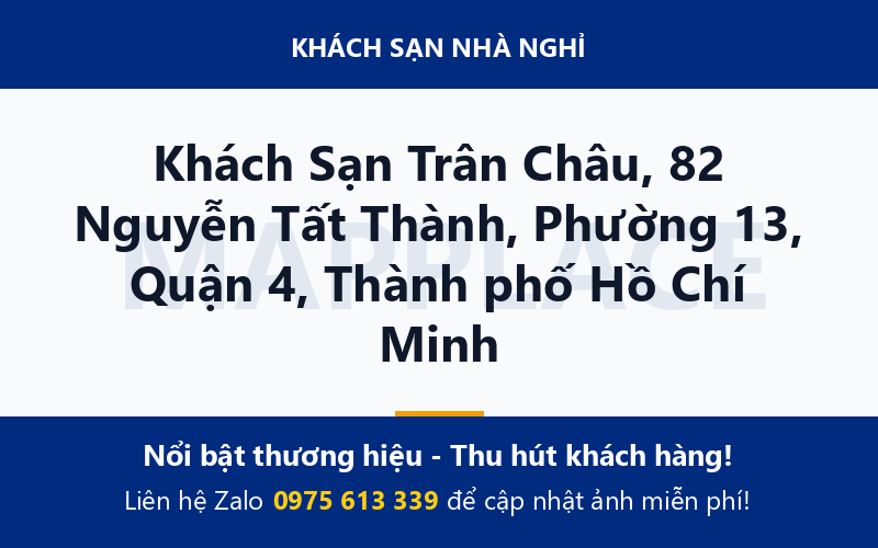 Khách Sạn Trân Châu, 82 Nguyễn Tất Thành, Phường 13, Quận 4, Thành phố Hồ Chí Minh
