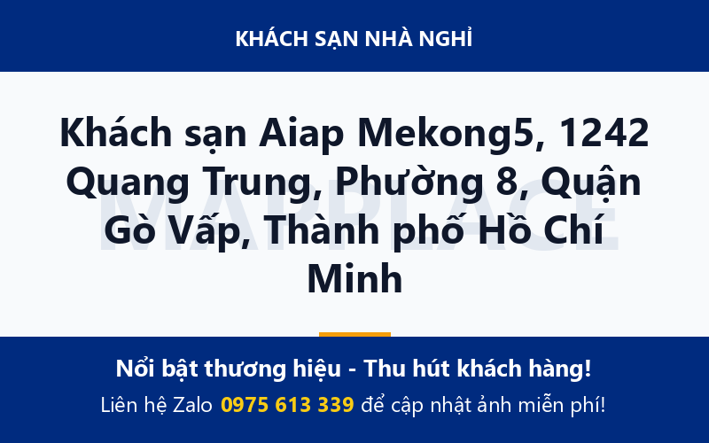 Khách sạn Aiap Mekong5, 1242 Quang Trung, Phường 8, Quận Gò Vấp, Thành phố Hồ Chí Minh