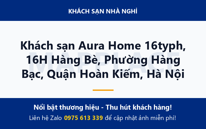 Khách sạn Aura Home 16typh, 16H Hàng Bè, Phường Hàng Bạc, Quận Hoàn Kiếm, Hà Nội