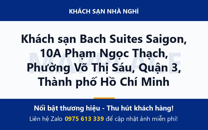 Khách sạn Bach Suites Saigon, 10A Phạm Ngọc Thạch, Phường Võ Thị Sáu, Quận 3, Thành phố Hồ Chí Minh