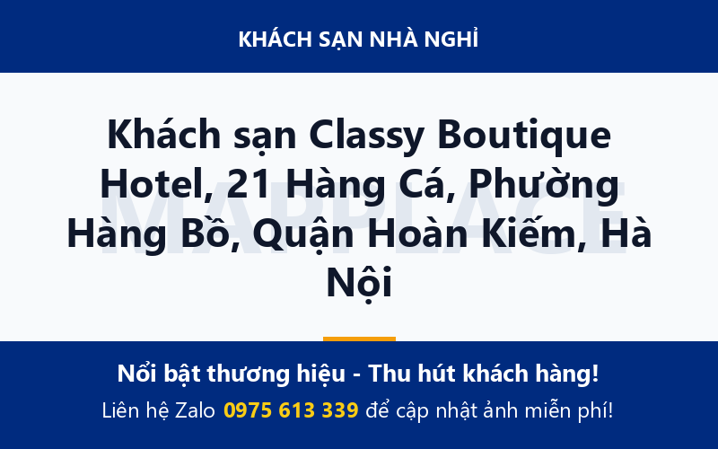 Khách sạn Classy Boutique Hotel, 21 Hàng Cá, Phường Hàng Bồ, Quận Hoàn Kiếm, Hà Nội