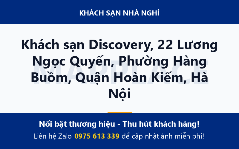 Khách sạn Discovery, 22 Lương Ngọc Quyến, Phường Hàng Buồm, Quận Hoàn Kiếm, Hà Nội