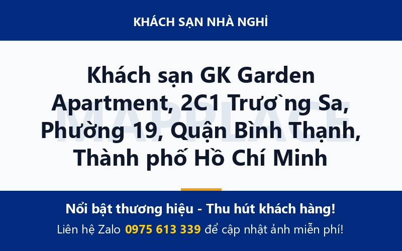 Khách sạn GK Garden Apartment, 2C1 Trường Sa, Phường 19, Quận Bình Thạnh, Thành phố Hồ Chí Minh