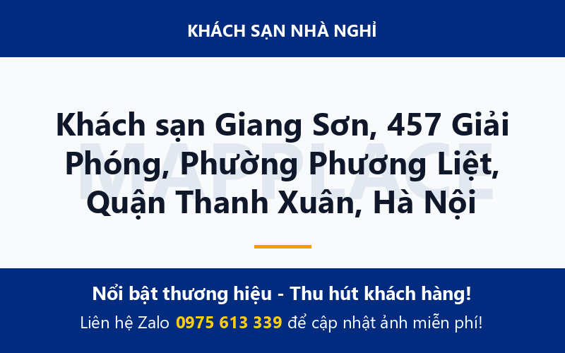 Khách sạn Giang Sơn, 457 Giải Phóng, Phường Phương Liệt, Quận Thanh Xuân, Hà Nội