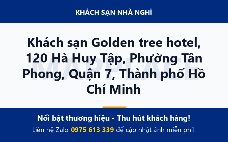 Khách sạn Golden tree hotel, 120 Hà Huy Tập, Phường Tân Phong, Quận 7, Thành phố Hồ Chí Minh