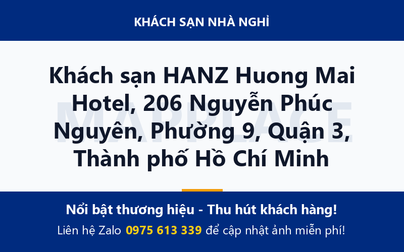 Khách sạn HANZ Huong Mai Hotel, 206 Nguyễn Phúc Nguyên, Phường 9, Quận 3, Thành phố Hồ Chí Minh