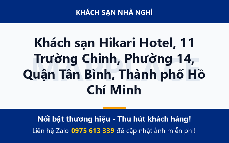 Khách sạn Hikari Hotel, 11 Trường Chinh, Phường 14, Quận Tân Bình, Thành phố Hồ Chí Minh