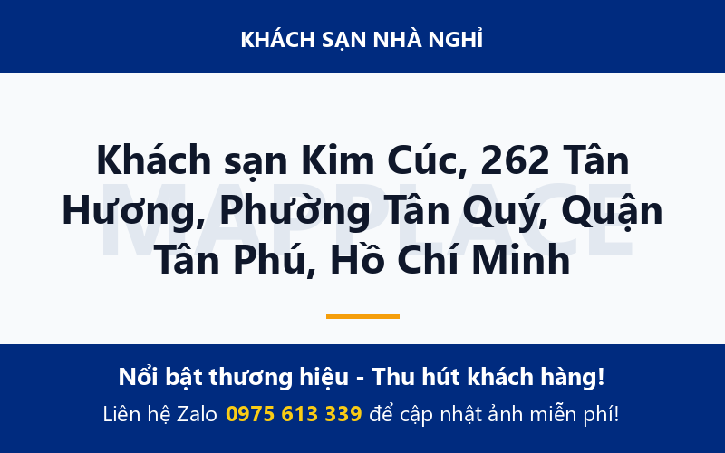 Khách sạn Kim Cúc, 262 Tân Hương, Phường Tân Quý, Quận Tân Phú, Hồ Chí Minh